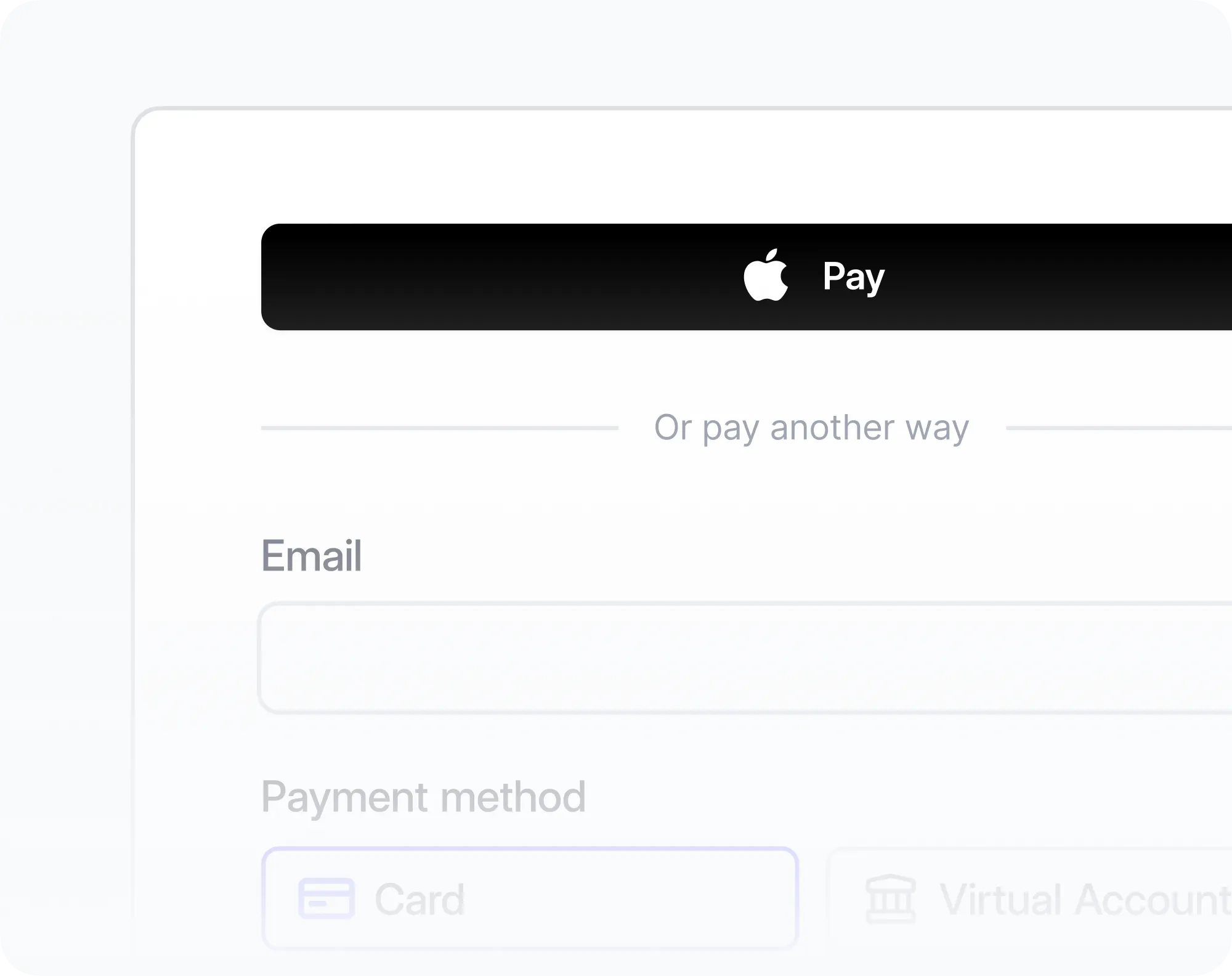Billing form UI preview